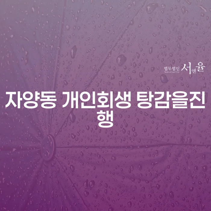 자양동 개인회생 탕감을진행