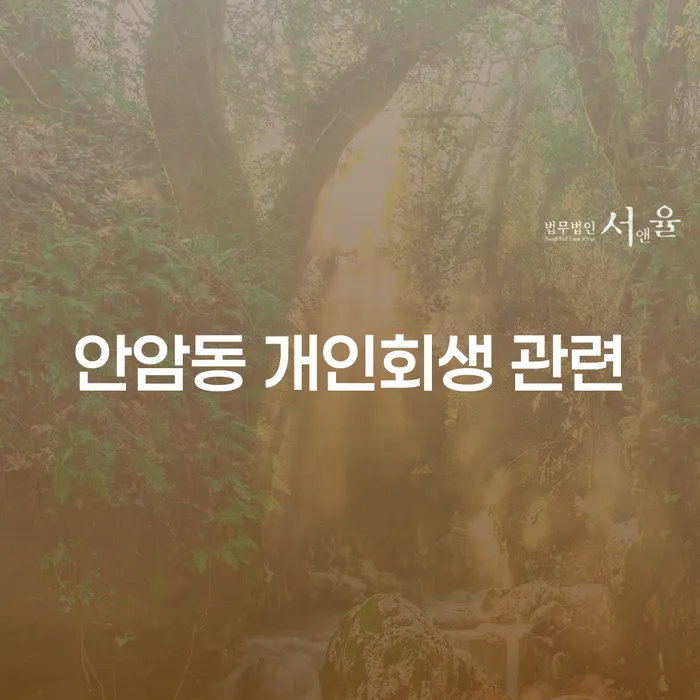 안암동 개인회생 관련