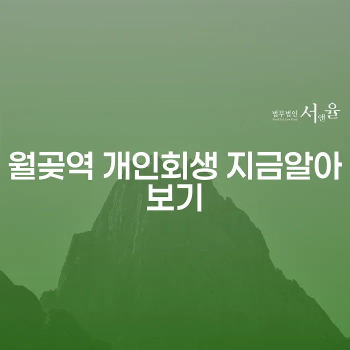 월곶역 개인회생 지금알아보기