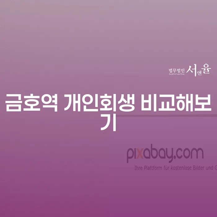 금호역 개인회생 비교해보기