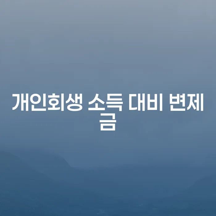 개인회생 소득 대비 변제금이란 무엇일까요?