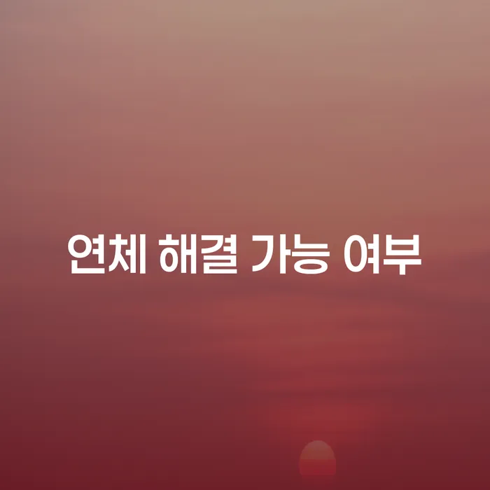 연체 해결 가능 여부, 정말 가능한가요?