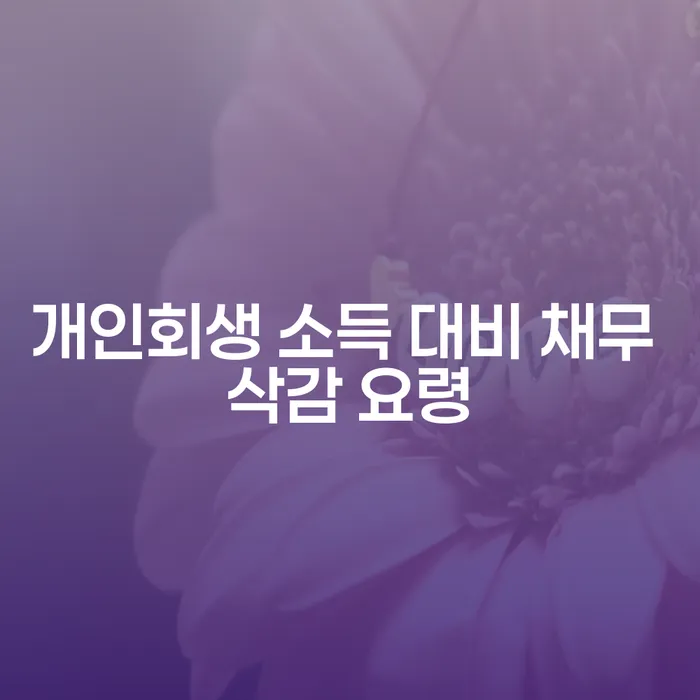 개인회생 소득 대비 채무 삭감 요령, 당신의 재무 건강을 지키는 방법은?