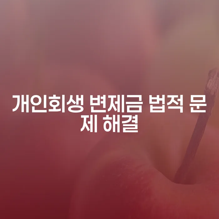 개인회생 변제금 법적 문제 해결을 위한 전략은 무엇일까요?