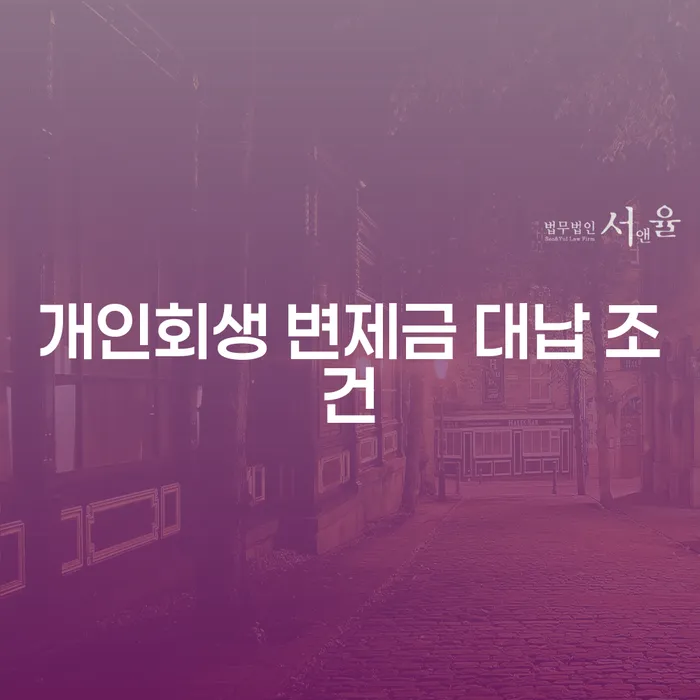 개인회생 변제금 대납 조건, 정말 괜찮은 선택일까요?