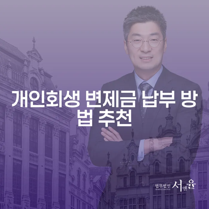 개인회생 변제금 납부 방법을 어떻게 추천할 수 있을까요?